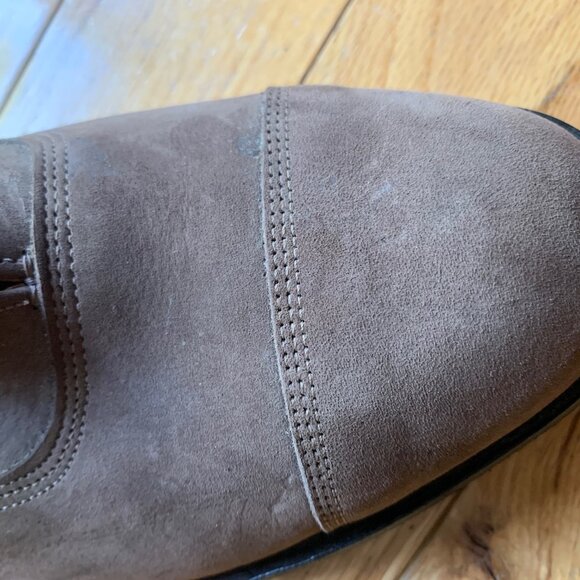 Dack’s Melloflex Men’s Brown Suede Oxford Cap Toe Shoes – Made in Canada - Picture 2 of 6